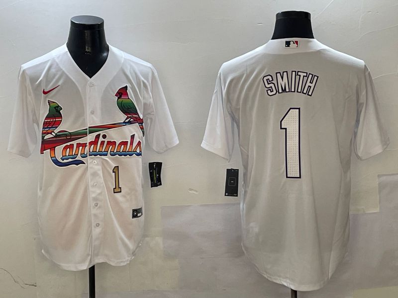 Men St.Louis Cardinals #1 Smith White Game Mexico 2025 Nike MLB Jersey style 4->st.louis cardinals->MLB Jersey